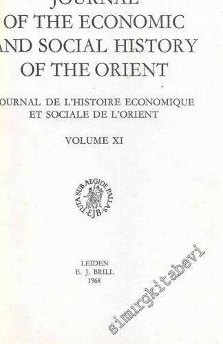 Journal of the Economic and Social History of the Orient = Journal de L'Histoire et Sociale de L'Orient FOTOKOPİ -