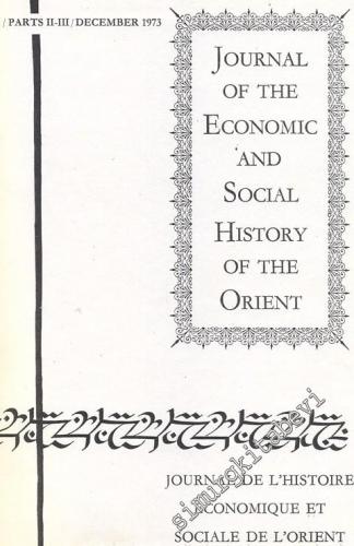 Journal of the Economic and Social History of the Orient = Journal de L'Histoire et Sociale de L'Orient FOTOKOPİ -