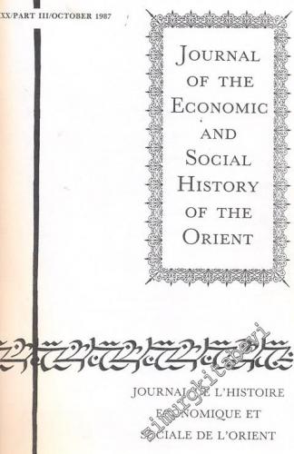 Journal of the Economic and Social History of the Orient = Journal de L'Histoire et Sociale de L'Orient FOTOKOPİ -