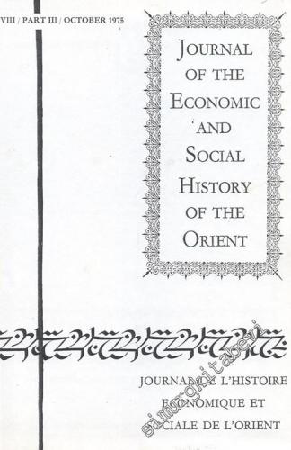 Journal of the Economic and Social History of the Orient = Journal de L'Histoire et Sociale de L'Orient FOTOKOPİ -
