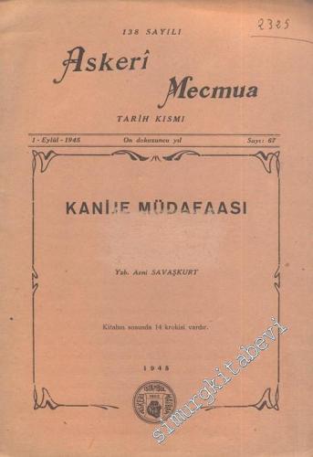 Kanije Müdafaası ( Askeri Mecmua 138. Sayı Eki ) -