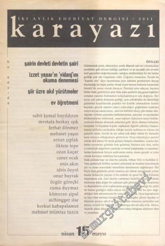 Karayazı İki Aylık Edebiyat Dergisi - Sayı:15      Nisan -  Mayıs