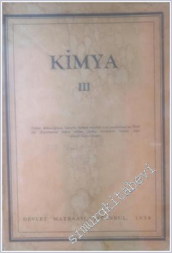 Kimya 3 -        1938