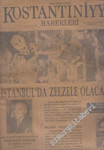 Kostantıniyye Haberleri Aylık Siyasi Gazete - Sayı: 9    1  Ocak