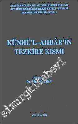 Künhü'l-Ahbâr'ın Tezkire Kısmı -        1994