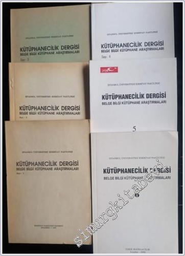 Kütüphanecilik Dergisi - Belge Bilgi Kütüphane Araştırmaları - Sayı: 1 - 6; Yıl: 1987 - 1998 TAKIM -        1987