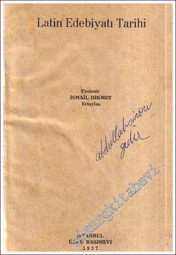 Latin Edebiyatı Tarihi -