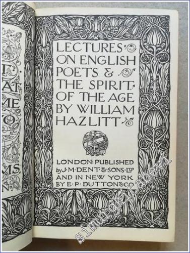 Lectures on English Poets : The Spirity of the Age