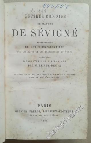 Lettres Choisies de Madame de Sévigné -        1878