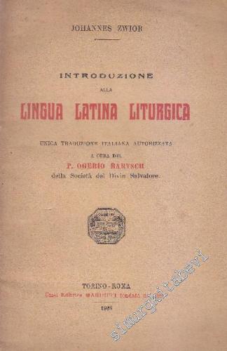 Lingua Latina Liturgica: Alla Introduzione -