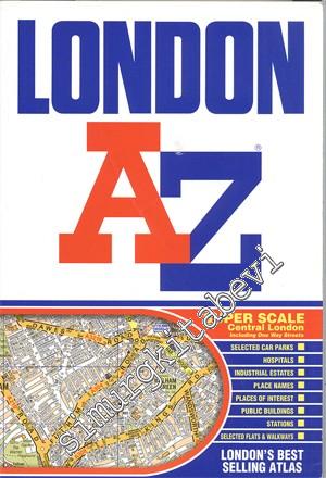 London A - Z  ( Super Scale Central London, İncluding One Way Streets )     -