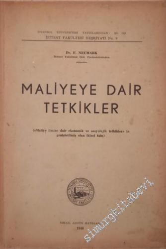 Maliyeye Dair Tetkikler