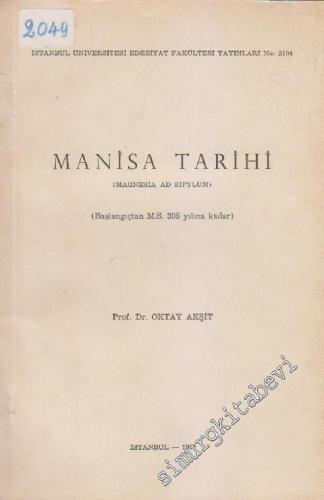 Manisa Tarihi - Magnesia Ad Sipylum: Başlangıçtan M.S. 395 Yılına Kadar -        1983