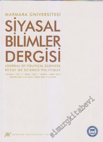 Marmara Üniversitesi Siyasal Bilimler Dergisi - Journal Of Political S