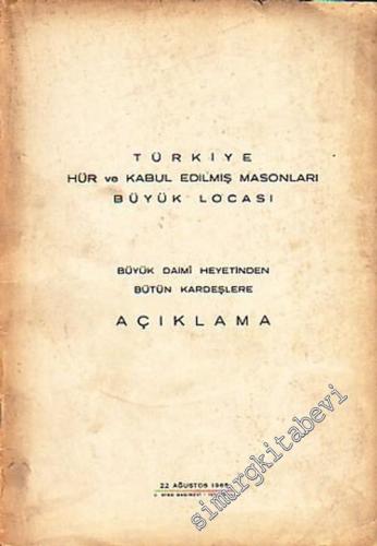 MASONİK: Türkiye Hür ve Kabul Edilmiş Masonları Büyük Locası Büyük Dai