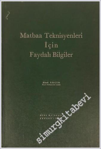 Matbaa Teknisyenleri İçin Faydalı Bilgiler -        1961