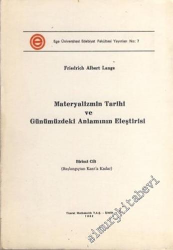 Materyalizmin Tarihi ve Günümüzdeki Anlamının Eleştirisi -        1982