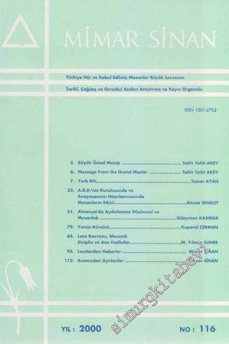 Mimar Sinan Dergisi - 116