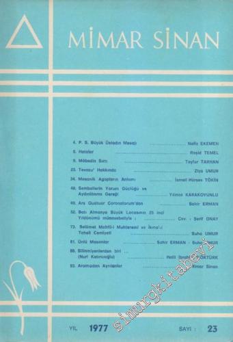 Mimar Sinan Dergisi - 23