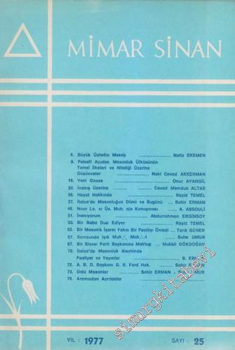 Mimar Sinan Dergisi - Sayı: 25       1977