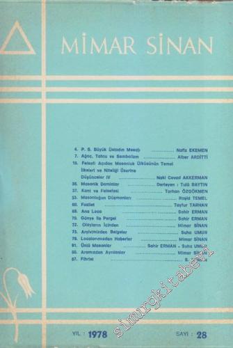 Mimar Sinan Dergisi - 28       1978