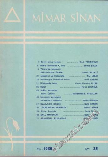 Mimar Sinan Dergisi - 35       1980