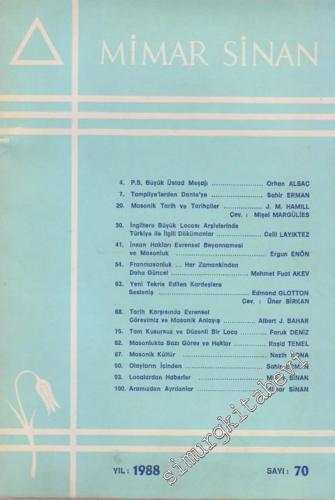 Mimar Sinan Dergisi - 70
