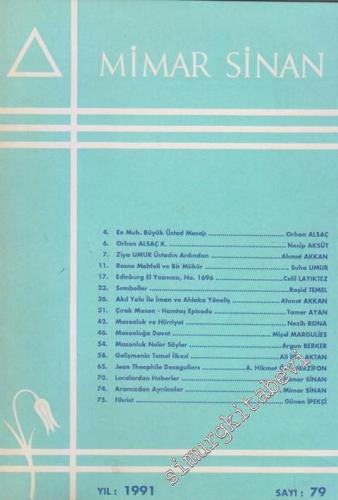 Mimar Sinan Dergisi - Sayı: 79       1991