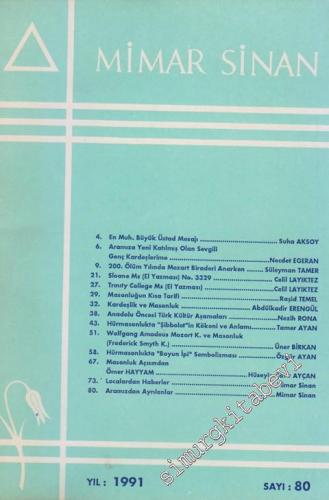 Mimar Sinan Dergisi - Sayı: 80       1991