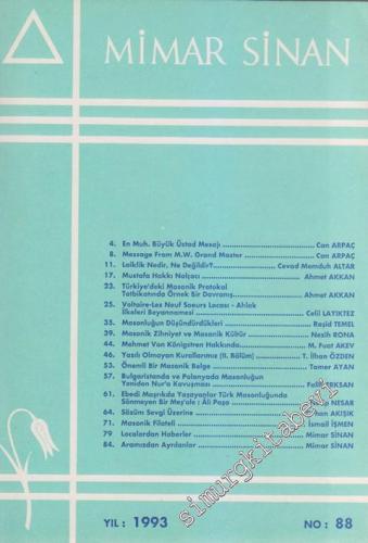 Mimar Sinan Dergisi - 88