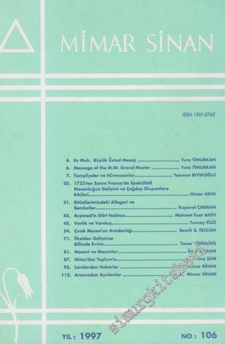 Mimar Sinan Dergisi - Sayı: 106, Yıl 1997