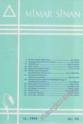 Mimar Sinan Dergisi - Sayı: 93