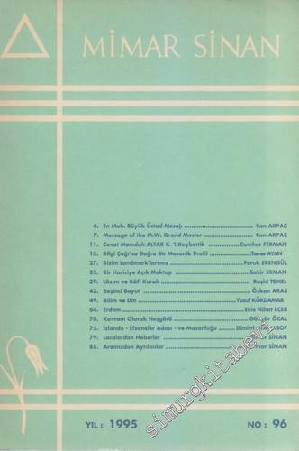 Mimar Sinan Dergisi - Sayı: 96       1995