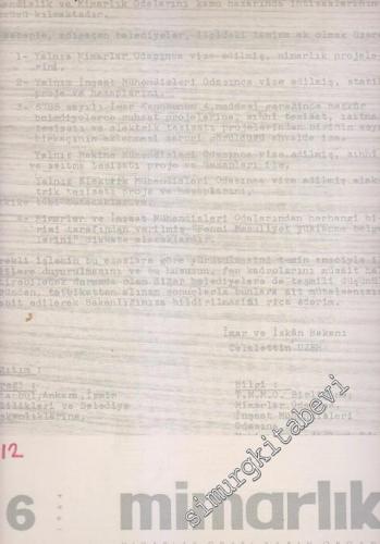 Mimarlık Dergisi  - Sayı: 12    2  Haziran