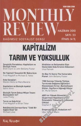 Monthly Review Bağımsız Sosyalist Dergi: Kapitalizm Tarım ve Yoksulluk