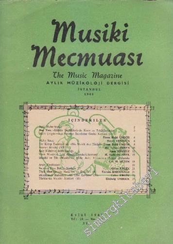 Musiki Mecmuası Aylık Müzikoloji Dergisi - Sayı: 250 Yıl: 21 Eylül