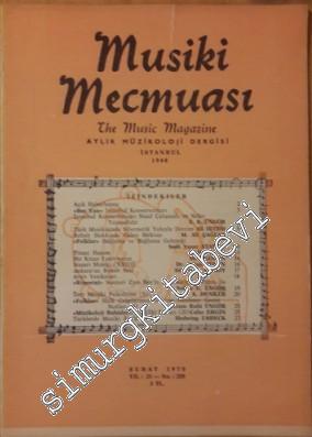 Musiki Mecmuası Aylık Müzikoloji Dergisi - Sayı: 255 21 Şubat