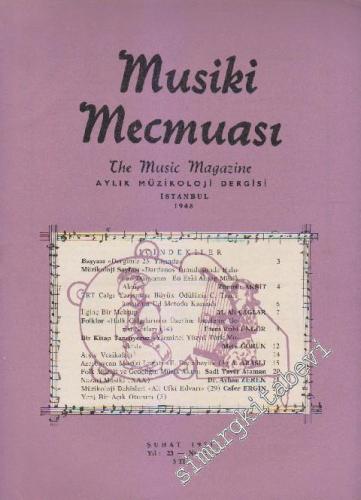 Musiki Mecmuası Aylık Müzikoloji Dergisi  - Sayı: 267    Yıl: 23  Şubat