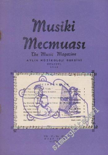 Musiki Mecmuası Aylık Müzikoloji Dergisi - Sayı: 293 27 Mart