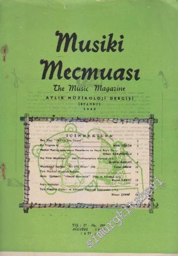 Musiki Mecmuası Aylık Müzikoloji Dergisi - Sayı: 298 27 Ağustos