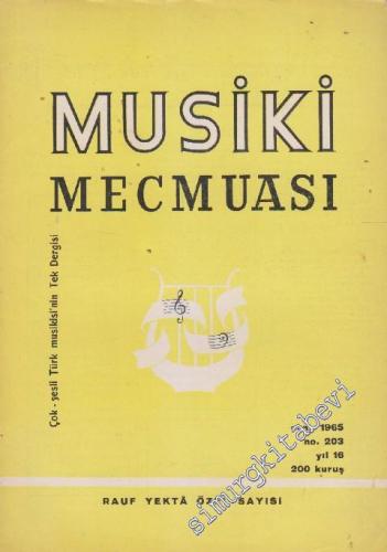 Musiki Mecmuası - Sayı: 203 16 Ocak