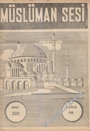 Müslüman Sesi - Sayı: 222, 27 Mayıs 1962