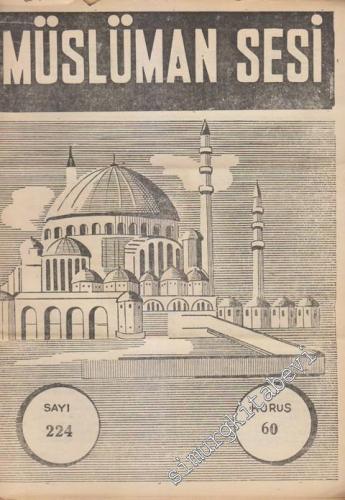 Müslüman Sesi - Sayı: 224, 6 Temmuz 1962