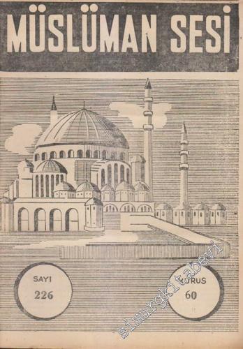 Müslüman Sesi - Sayı: 226, 17 Ağustos 1962