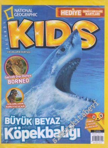 National Geographic Kids : Çocukların Dünyası :  Büyük Beyaz Köpekbalığı  : Hediye Deniz Canlıları Kartları - Mayıs       2010