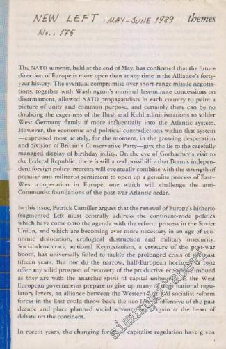 New Left Review - Case: The Future Of Europe - Sayı: 175      May - June