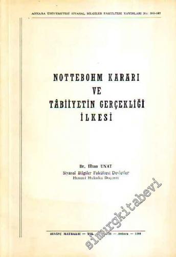 Nottebohm Kararı ve Tabiiyetin Gerçekliği İlkesi -        1966