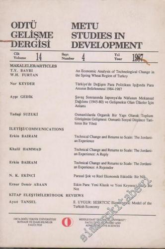 ODTÜ Gelişme Dergisi - METU Studies in Development - Sayı: 4 Cilt: 14
