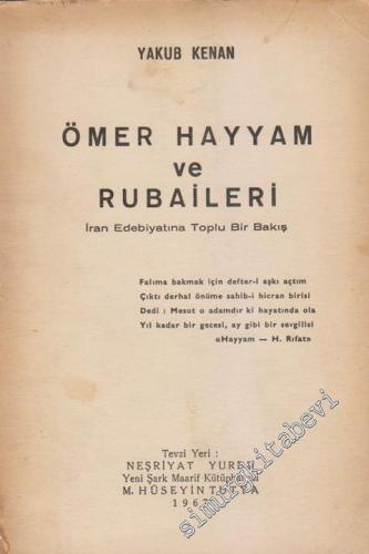 Ömer Hayyam ve Rubaileri: İran Edebiyatına Toplu Bir Bakış -