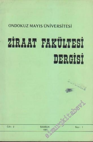 Ondokuz Mayıs Üniversitesi Ziraat Fakültesi Dergisi - 1  2    Nisan - Haziran
